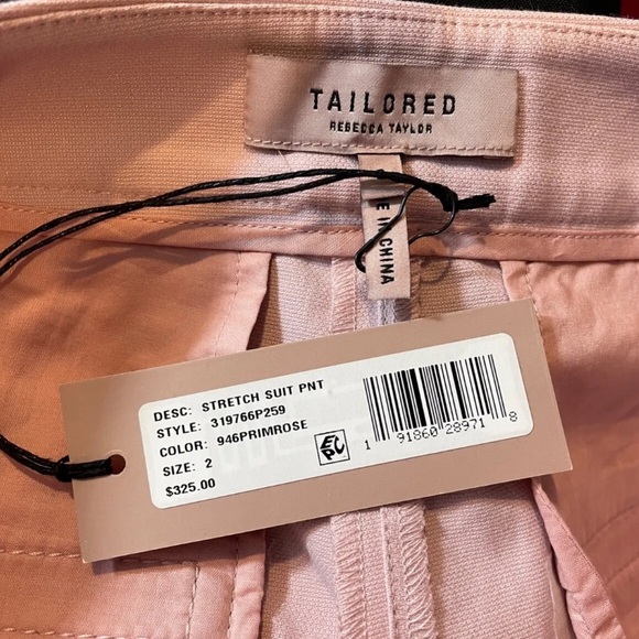 NEW TAILORED Rebecca Taylor Women's Sz 2 Stretch Suiting Pants Primrose - Picture 7 of 9